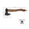 JXE JXO Hatchet, 14.5" Camping Axe 1065 High Manganese Steel