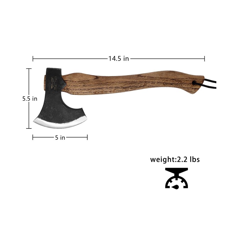 JXE JXO Hatchet, 14.5" Camping Axe 1065 High Manganese Steel