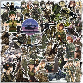 Female Soldiers Stickers 50 Pack Laptop Stickers,Vinyl Waterproof Stickers for Water Bottles Skateboard Scrapbook Bike Computer,Phone-Graffiti Stickers Pack for Teens Girls Kids Adults(Women Soldiers)