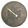 BestNest Whitehall Palm Tree Clock & Thermometer Set, Bronze Verdi,