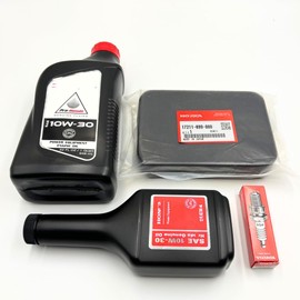 Genuine Tune Up Kit for Honda EB3000 EB3500X EB4000X EB5000X EB6500 EG4000 Generators GX240 - GX390 with Genuine Motor Oil 17211-899-000 Air Cleaner Element and Spark Plug 98079-55846