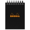 RHODIA 115009C - Spiral Notebook (Full Bound) Black - A7