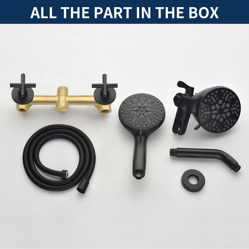 2 Handle Shower Faucet Shower System Complete 2 in 1