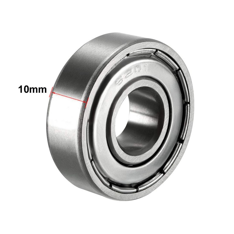 sourcing map Deep Groove Ball Bearing 6201Z Double Shield 12