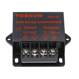 MGGi DC 12V 24V to 5V 10A 50W Voltage Reducer Converter Regulator, Step Down Converter Regulator Waterproof Power Supply Module Buck Transformer, Aluminum