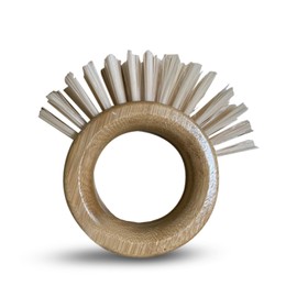 WorldFront Naturals - Bamboo Round Handle Kitchen Brush with Hanging Rope Sisal Bristles Eco-Friendly Cleaning Tool