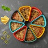 KEVJES 2-Pack Reusable Silicone Leftover Pizza Slice Storage Container with