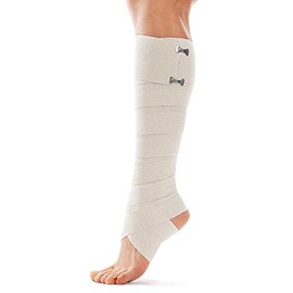 TOROS-GROUP Bandage Highly Elastic Bandage for Compression with 2 Clips 8 cm x 3.5 m Beige