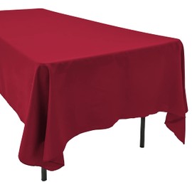 AK-Trading 60 x 126-Inch Rectangular IFR Polyester Tablecloth - Made in USA - Burgundy