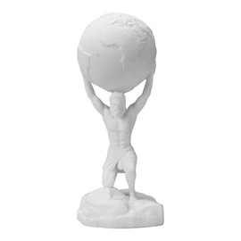 Atlas Titan God Statue Sculpture Figure Cast Marble 12.5 cm