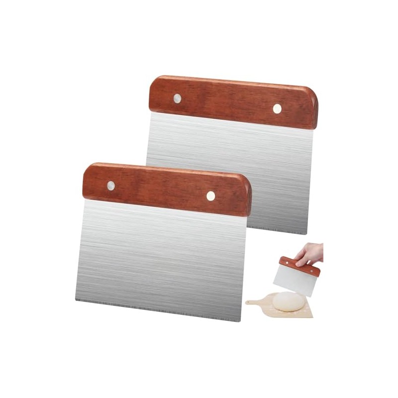 YUNYU Stainless Steel Dough Scraper & Bread Cutter, 20x13cm Heavy