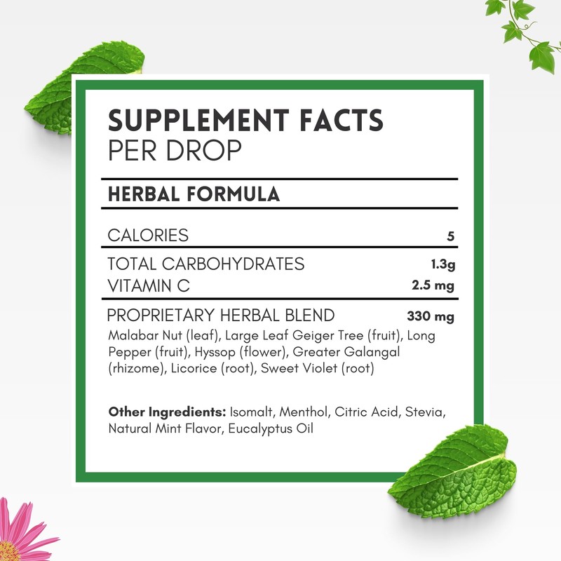 HERBION Naturals Cough Drops, Sugar-Free with Stevia, Dietary Supplement, Soothes