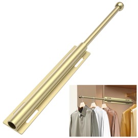 Valet Rod for Closet Pull Out, Retractable Slide Out Valet Rod Closet Organization, 12" Aluminum Valet Clothing Hanger Rods Perfect for Suits, Dresses & Freshly Pressed Clothes, Easy DIY Installation