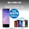 Elecom W-QS06BK Wireless Charger, Qi Compatible, Stand-Type, Tabletop, Galaxy 10W