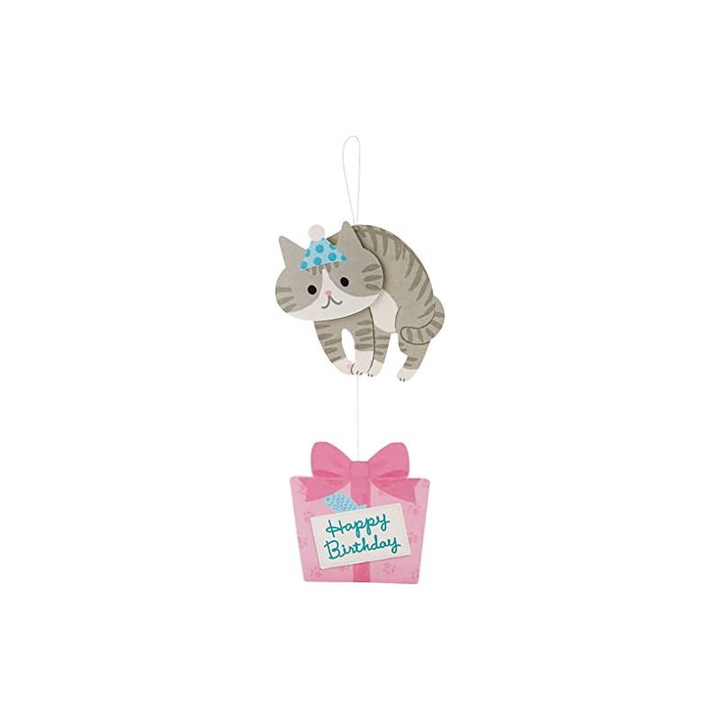 SANRIO BD47-1 L 347 889903 Birthday Card, Holding Cat