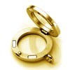 BG247 Stainless Steel 30mm Glass Floating Memory Living Locket Circle