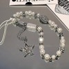 Phone Charm Strap Cute Pearl Beaded Camera Wrist Strap Digital