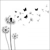 Servietten Blumen 20 Flowers in the Wind Black and White Spring Summer Table Decoration 33 x 33 cm