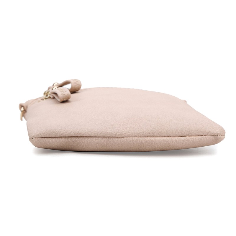 Solene Women's Faux Leather Organizer Multi Zipper Pockets Handbag With