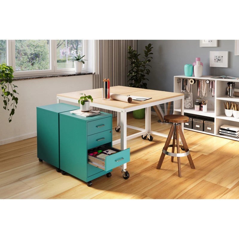 Space Solutions 18" Deep 4-drawer Mobile Organizer - Black