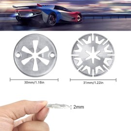 Clamping Discs Heat Protection Plate, 30 mm Manganese Steel Safety Discs Starlock Heat Plate Spring Rings Assortment Clips for Attaching Heat Shields Under the Hood for Cars (Pack of 50)