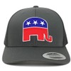 Armycrew Flexfit Republican Elephant Patch Retro Fit Trucker Mesh Cap
