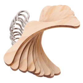 Alipis 10pcs Doll Hangers for 18 Inch Miniature Holder Wooden Clothes Hanger Mini Doll Dog Accessories for Small Dogs Earrings Clothing Coat Hanger Wooden Bamboo Organizer Brown