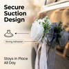 Handmade 4 White Dual-Head Wedding Car Decorations – Artifical Flowers,Floral