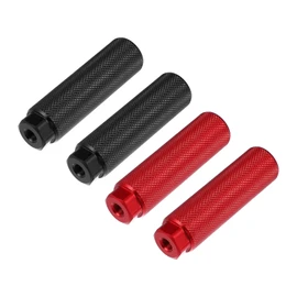 X AUTOHAUX 2 Pair 100x28mm Universal Aluminum Alloy Axle Rear Foot Pegs Footrests for BMX MTB Bike Bicycle Fit 3/8 Inch Black Red