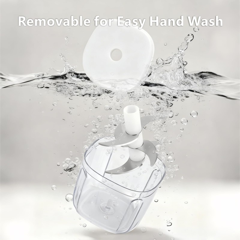 Wireless Mini Food Chopper, 350ml Cordless Food Processor w/ 6
