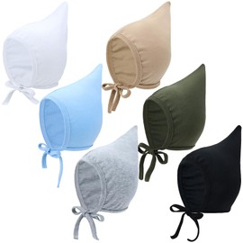 Cinaci 6 Pieces Soft Unisex Baby Turban Hats Hospital Hats Caps Beanies Bonnets Headwraps for Baby Girls Boys Newborns Infants Toddlers
