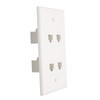 Ethernet Wall Plate 4 Port, Cat 6 Ethernet Wall Outlet