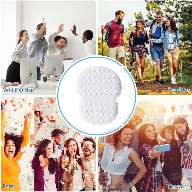 100 Pack Armpit Sweat Pads, Premium Sweat Shield Fight Hyperhidrosis,Disposable