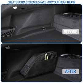 Fgtagtal Car Trunk Organizer Compatible with Toyota Supra GR A90 A91 MK5 2019-2024, Rear Trunk Storage Organizer Box, Oxford Cloth Car Storage Bag Space Saving
