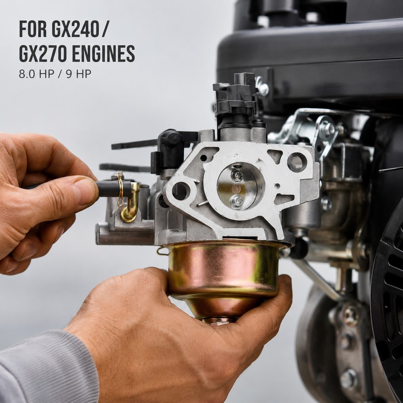GX240 GX270 Carburetor Tune-Up Kit with Air Filter & Spark