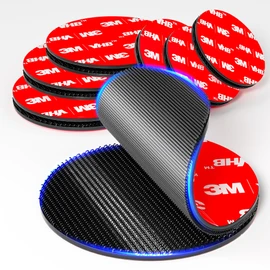 PHIXBEAR Black Hook and Loop Round Strips with Super Adhesive Heavy Duty, Made of 3M, Heat Resistant Waterproof, Outdoor or Indoor Use, 16 Sets 1.97 Inch