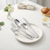 Stainless Steel Hammered Handle Flatware Set 20 Piece Silverware Bulk