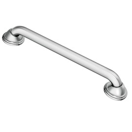 Moen LR8716D2CH Bathroom Safety 16-Inch Stainless Steel Bathroom Grab Bar, Chrome