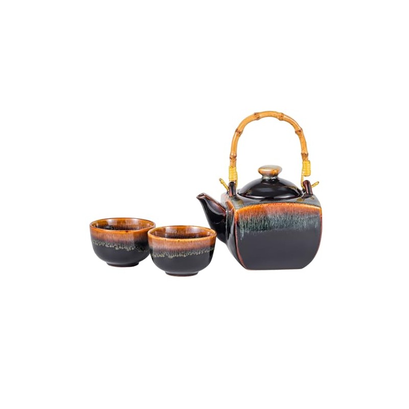 Porcelain Tea Set 3 piece Japanese Style Asian 30 fl