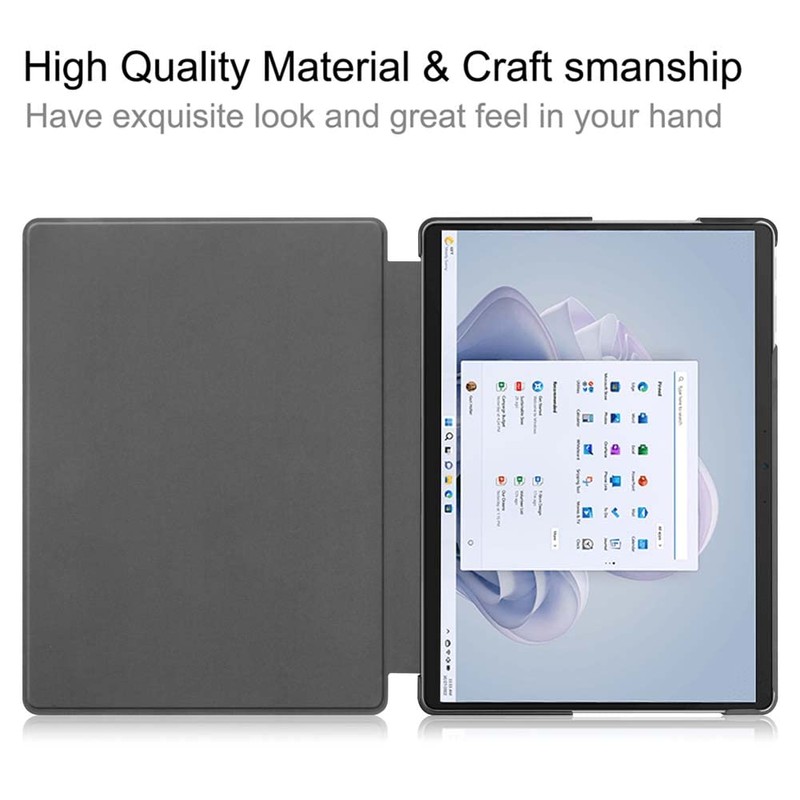 Kepuch Custer Case for Surface Pro 11/10/9, Smart PU Leather