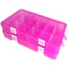 Qualsen Plastic Storage Box, Adjustable Compartments Assortment Box, Jewellery Box,