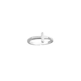 Cross Rings for Women - 925 Sterling Silver Ring With Cross Flat Top - Adjustable Ring Wrap Design - Christian Rings For Women As Confirmation Gifts, First Communion & Baptism Gift