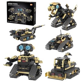 XiaoRuiPin STEM 5in1Black Remote Control technic Building Kit,Remote & App Control, 695 Pcs Educational Building Set,RC Robot Set for Boys & Girls Ages 8 and Older,Christmas & Birthday Gifts