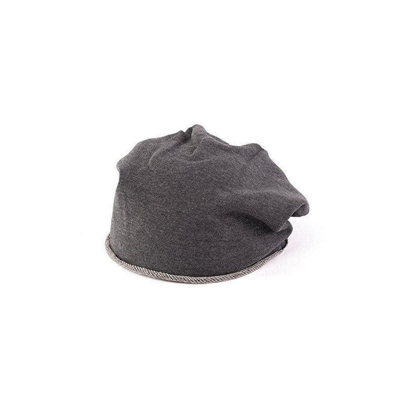 Atlantis Brooklin Raw Edge Jersey Beanie - Dark Grey -