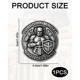 1 Pack Guardian Angel Visor Clip, 3D Armored Angel Car Visor Clip