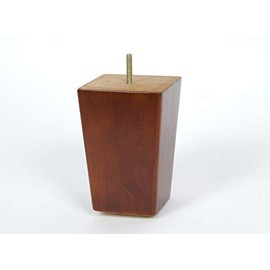 LEG DADDY 5" Medium Finish Square Tapered Wooden Sofa Leg, Set of 4 (M8)