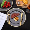 IANFAN 25 Pack 12 Inch Gold Charger Plates, Clear Charger