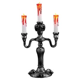 14-inch Light Up Candelabra with LED Flames