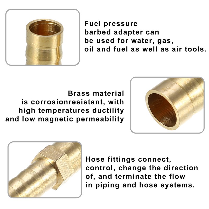 X AUTOHAUX Straight Hose Barb Straight Barb Tube Pipe Fitting