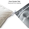 Lekesky Duvet Cover Twin, Striped Duvet Cover Queen Set 2pcs,